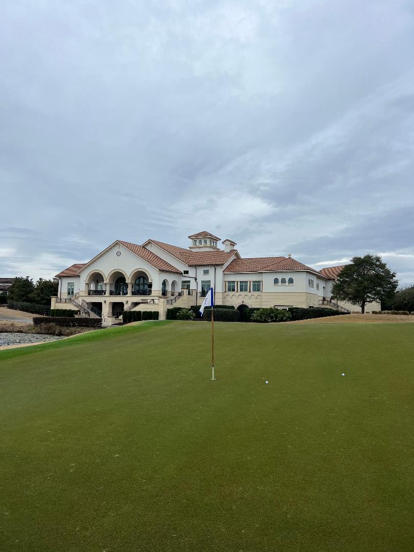 Grande Dunes Members Course clubhouse and putting green